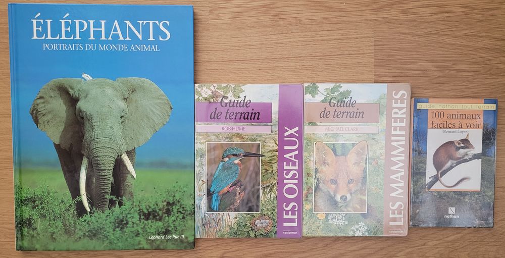 4 livres animaliers �l�phants, oiseaux, mammif�res, autres? 16 Arras (62)