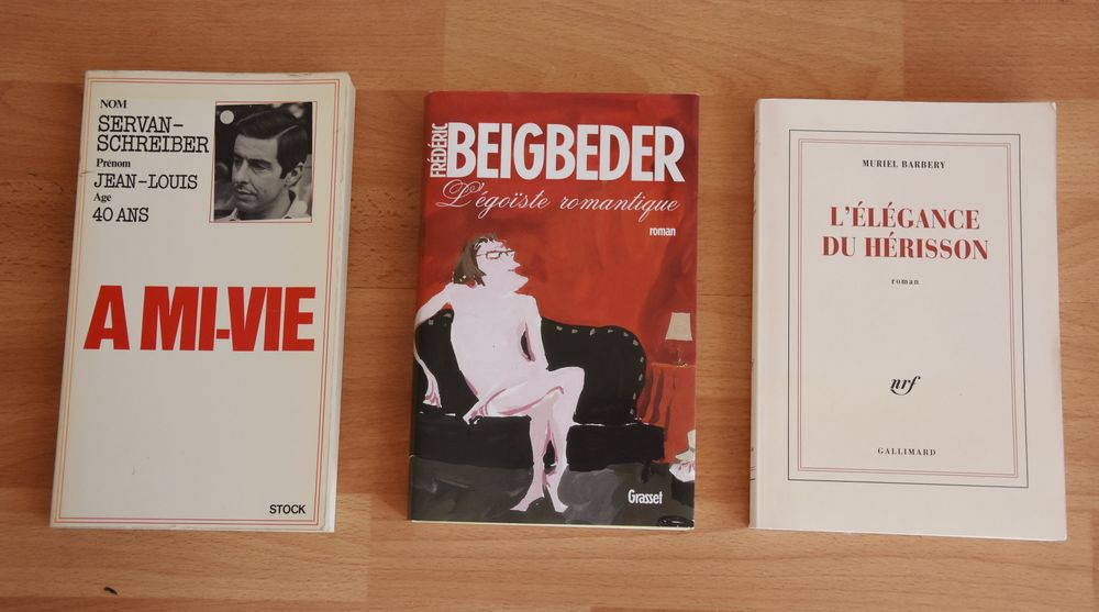 Livres: Barbery. Beigbeder. Servan Schreiber. 3 Gujan-Mestras (33)