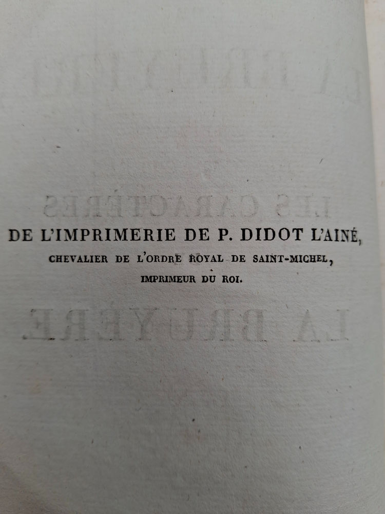 2 livres  Caract�res de La Bruy�re  50 Rambouillet (78)