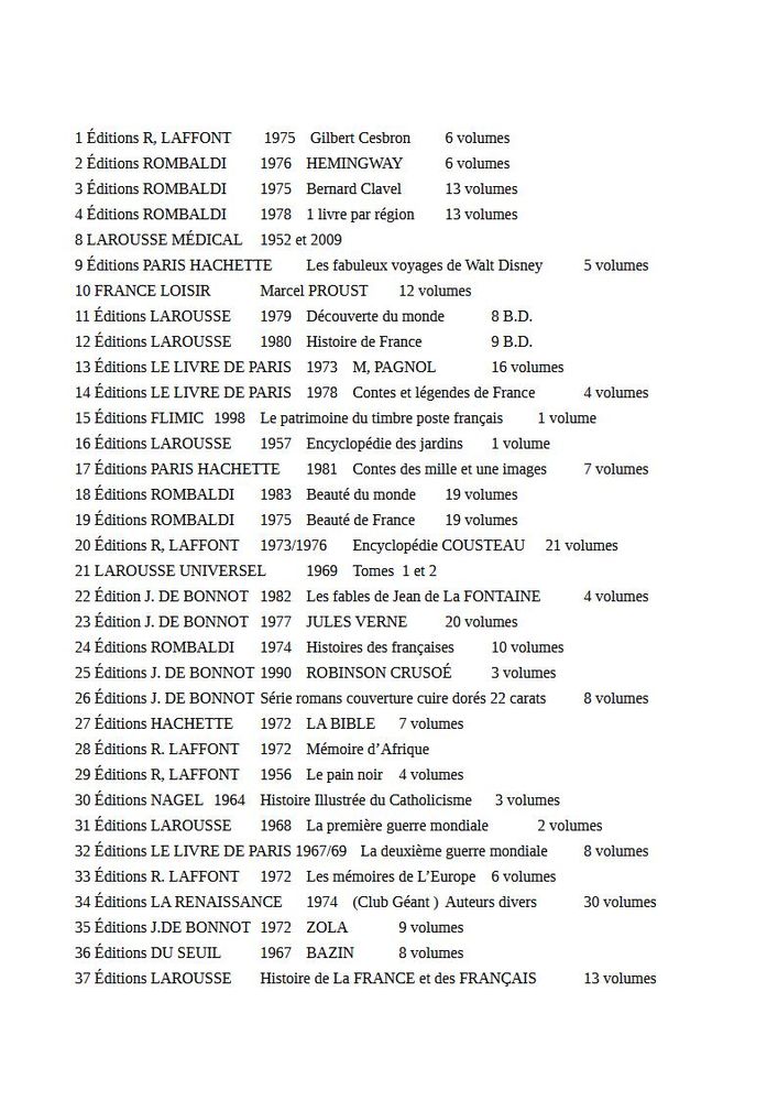 LIVRES DE COLLECTION EN EXCELLENT �TAT 0 Grenoble (38)