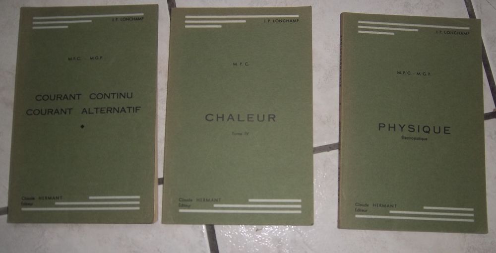 3 livres J.P LONCHAMP 5 Colombier-Fontaine (25)