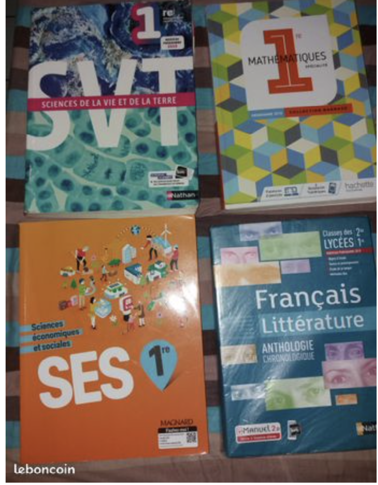 livres de première générale lycée de Bellevue 15 Martinique (97)