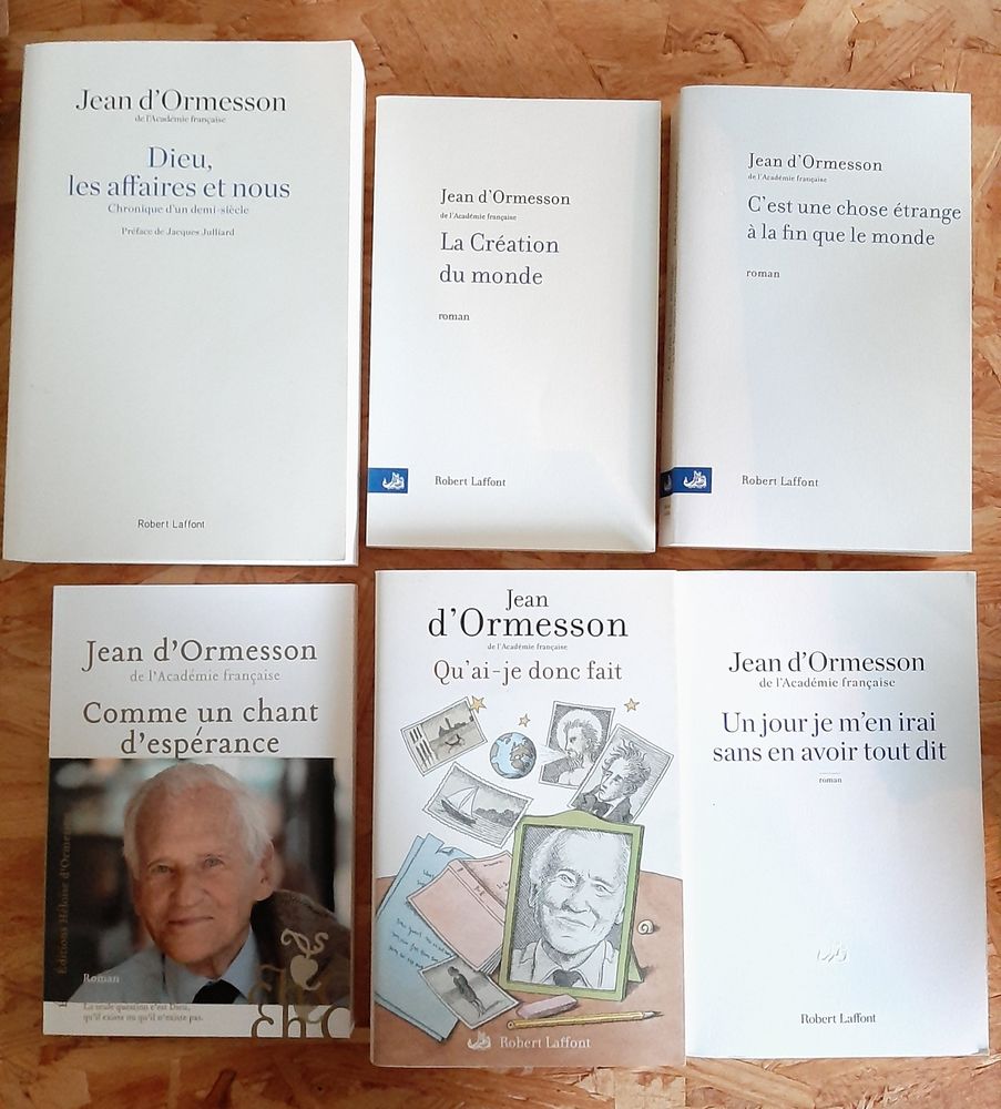 Livres,  romans  de Jean d'Ormesson 0 Cagnes-sur-Mer (06)