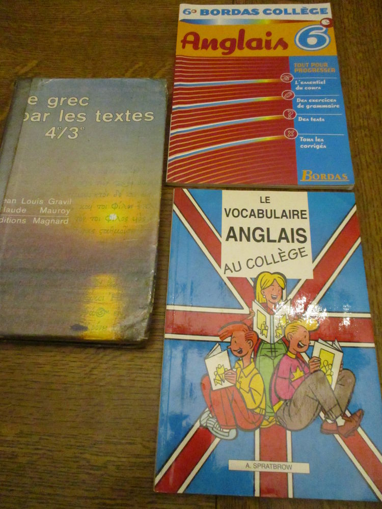 livres scolaires :  le grec par les textes et livre anglais 0 M�rignies (59)