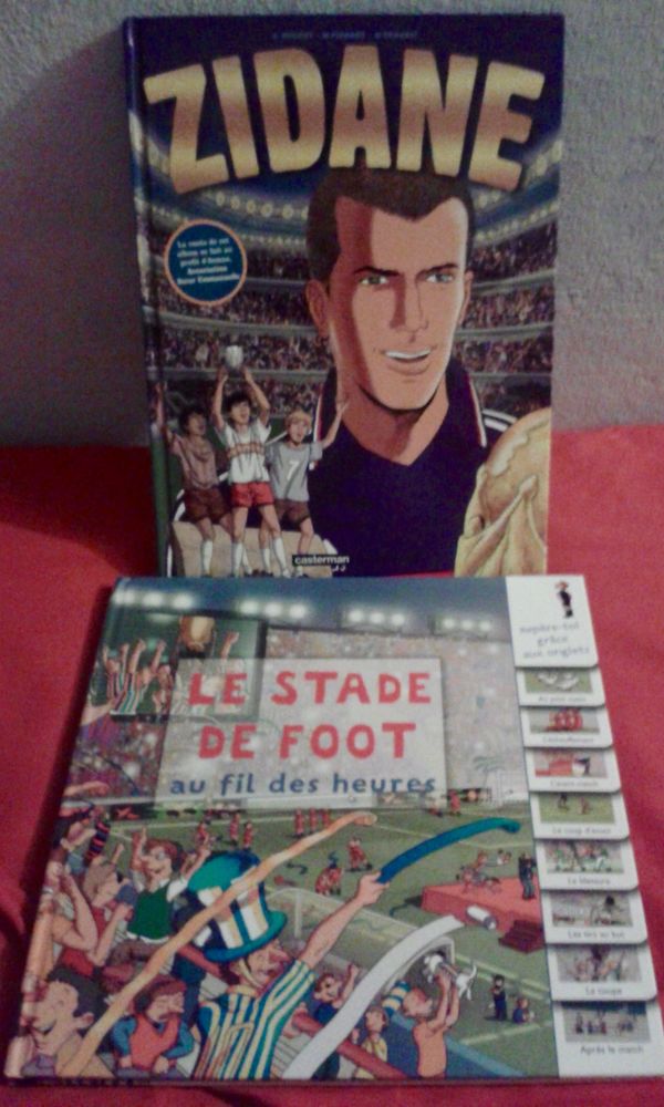 2 Livres  ZIDANE  et  Le stade de foot au fil des heures  10 Paris 19 (75)