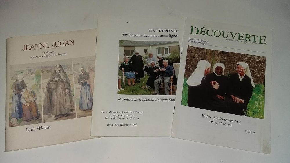 3 livrets sur jeanne Jugan et les petites soeurs des pauvres 1 Saumur (49)