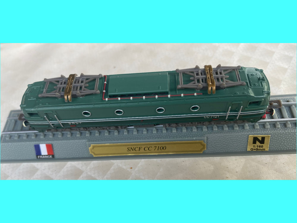 locomotrice sncf 1/64 eme serie CC 7100 loco n0 :7101 3 Mauvezin (32)