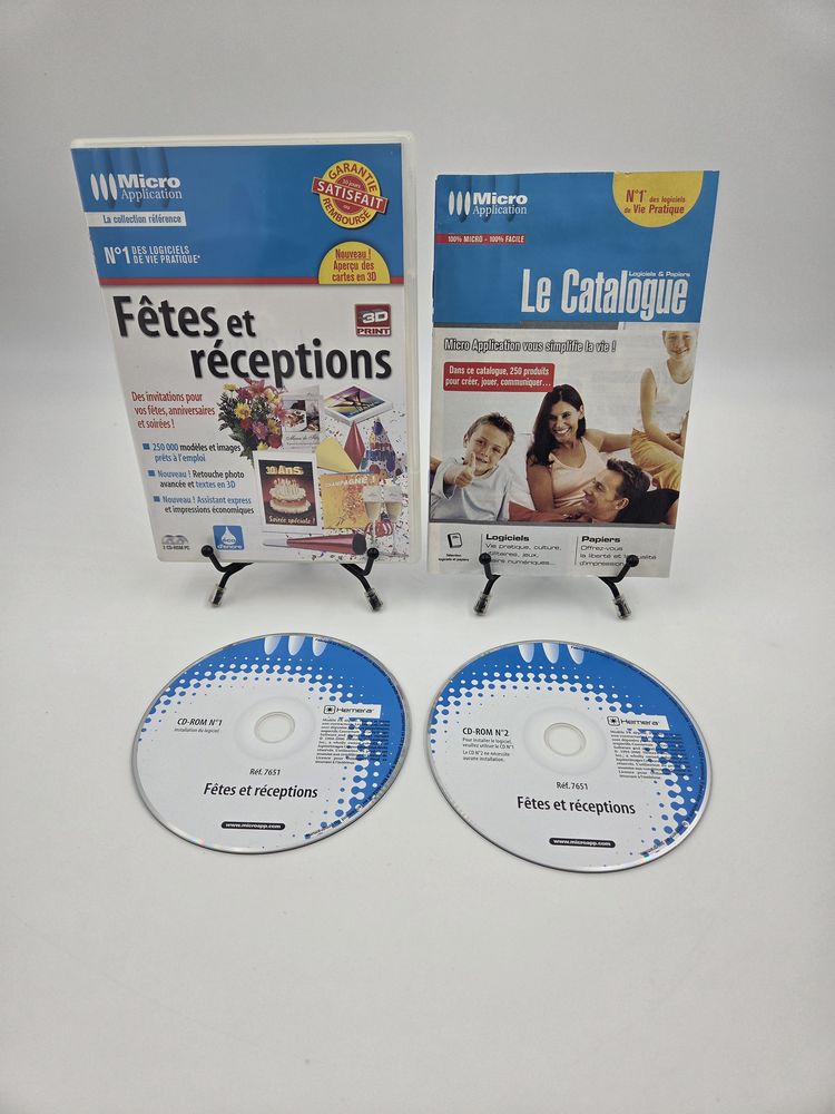 Logiciel F�tes et R�ceptions (comprend 2 CD) boite, complet 1 Vulbens (74)