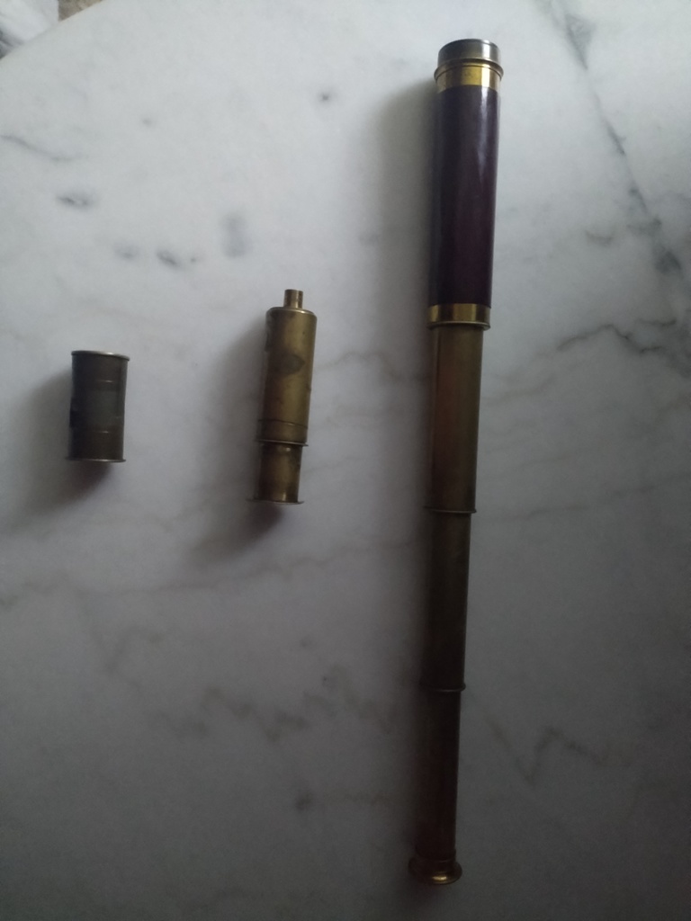 Longue-vue en laiton et bois � segments embo�tables 85 Vend�me (41)