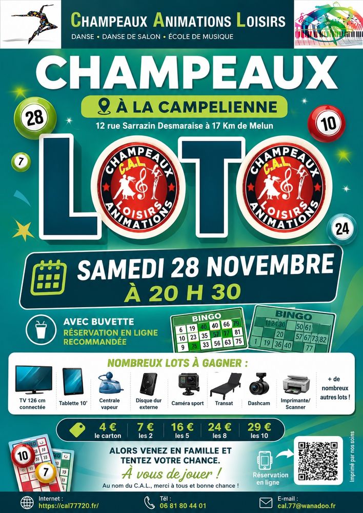 LOTO du 28 novembre 2026 &agrave; CHAMPEAUX (77720) 0 Champeaux (77)