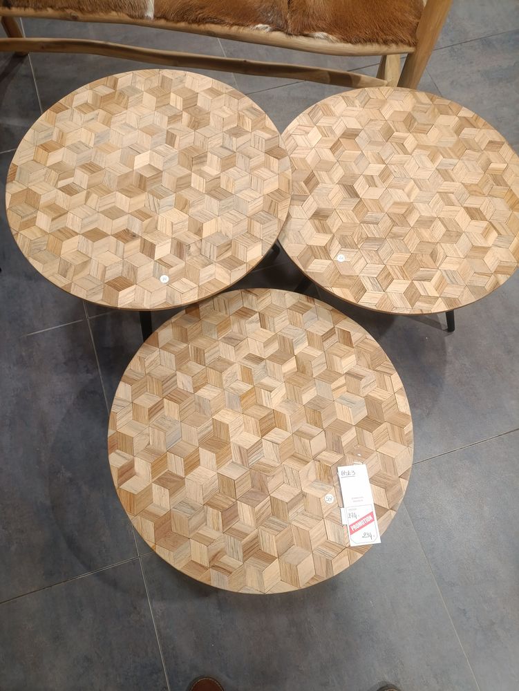 lots de 3 bouts de canap�s bois et m�tal 234 Saint-Chamond (42)