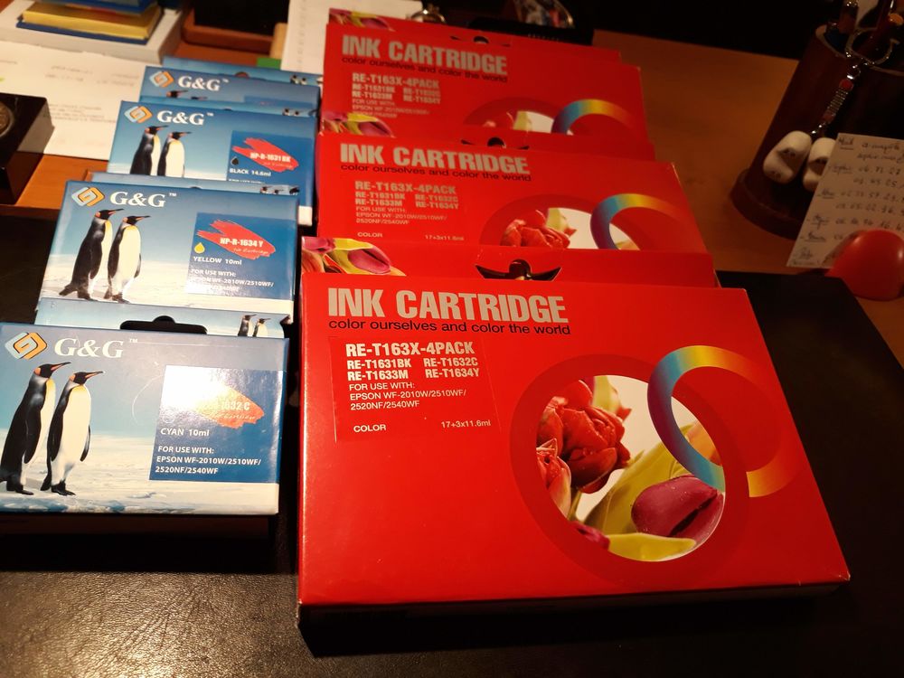 AV 4 LOTS DE 4 CARTOUCHES D'ENCRE. 35 Grainville-la-Teinturi�re (76)