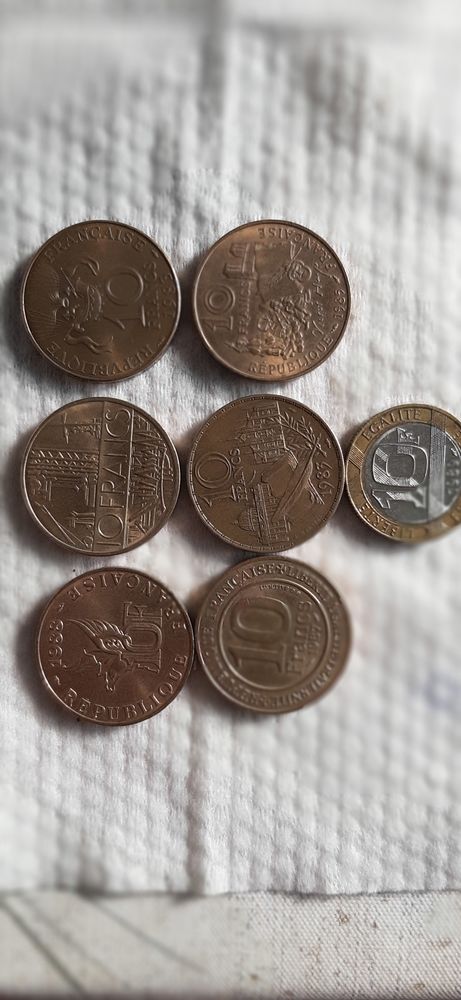 Lots de 7 pi�ces  de 10 Francs
0 Villeneuve-d'Ascq (59)