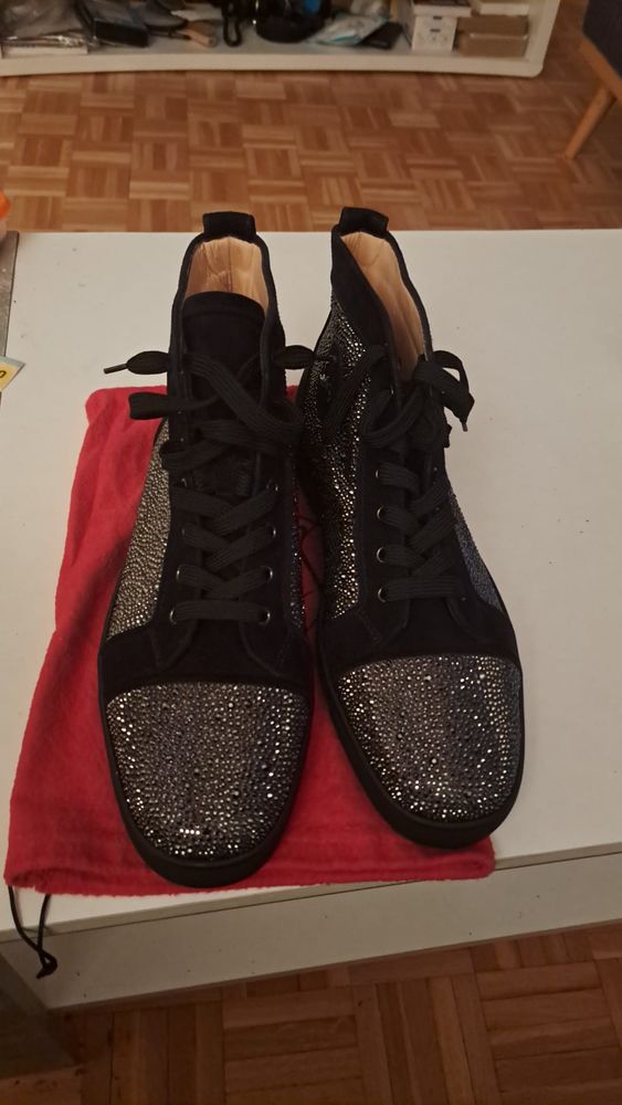 Louboutin noir et strass Louis orlato rare taille 47 0 Paris 20 (75)