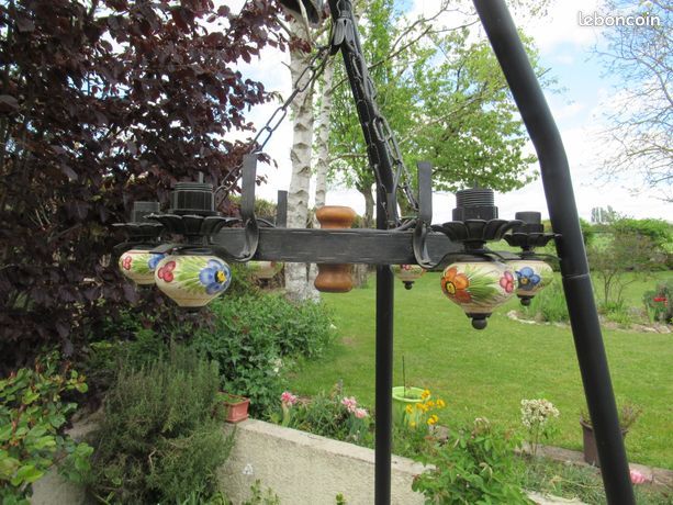  luminaire bois et porcelaine en parfait �tat 20 �couen (95)