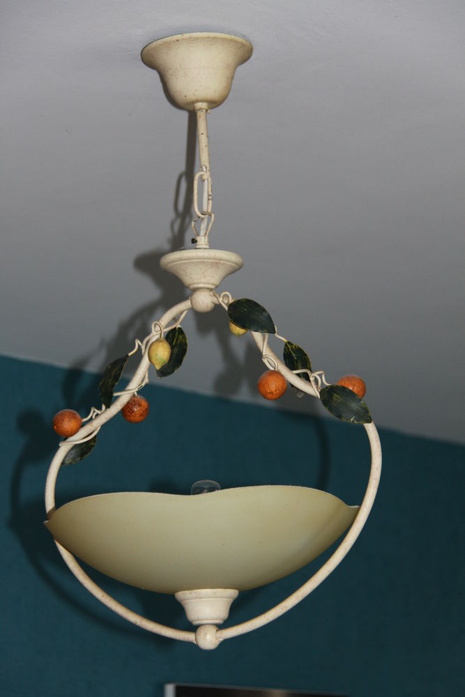 LUMINAIRE FER FORGE BEIGE/FRUITS 20 Hallennes-lez-Haubourdin (59)