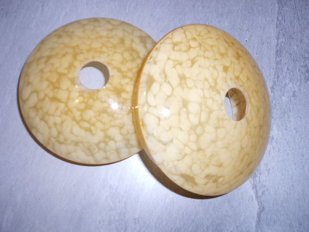 2 luminaire globe rond verre de clichy