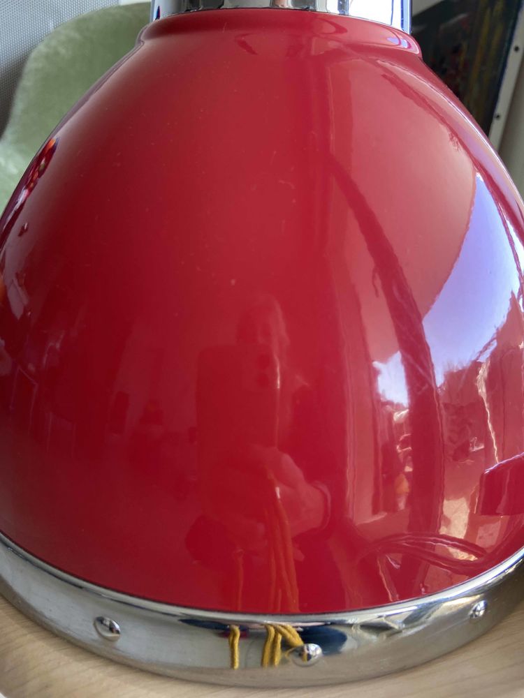 Luminaire m�tal rouge et inox ? style industriel 20 Croix Rouge (13)