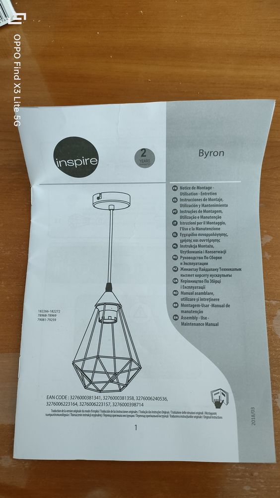 Luminaire NEUF Design noir Byron Inspire 10 Tournefeuille (31)