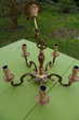 Luminaire suspension en bronze 5 branches art déco 65 Lombez (32)