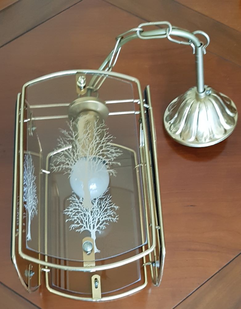 Luminaire suspension verre et m�tal 25 Marignane (13)