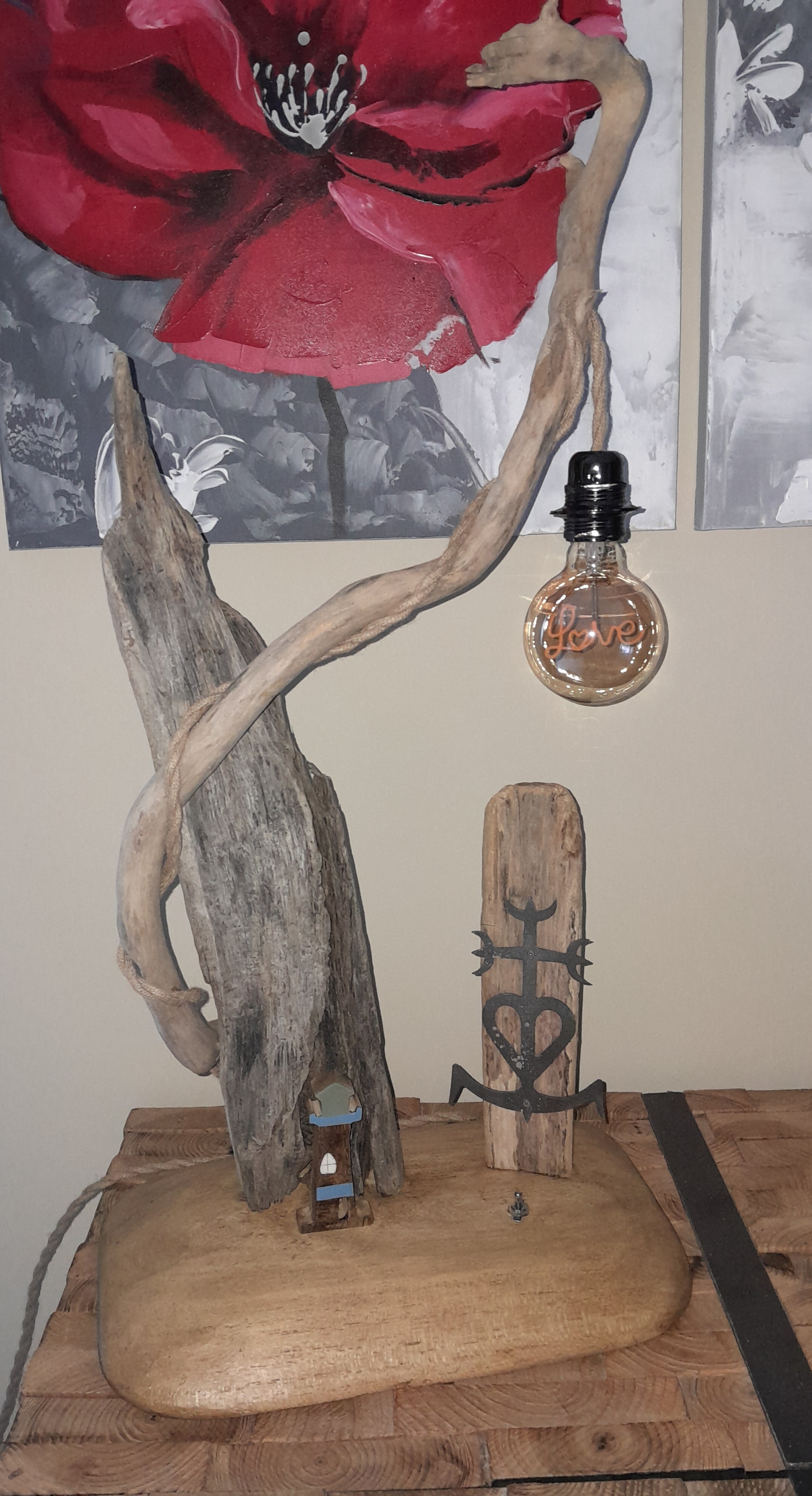 Luminaires bois flott� 48 Sommi�res (30)