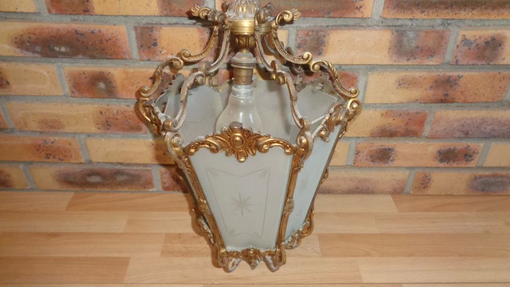 Lustre ancien en Bronze et verre 200 Villemomble (93)