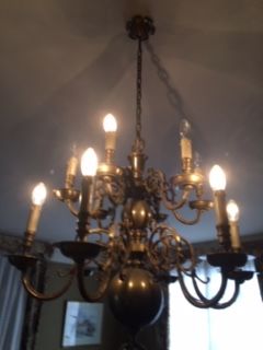 Lustre ANCIEN HOLLANDAIS en BRONZE dor� MASSIF 950 Sault-de-Navailles (64)