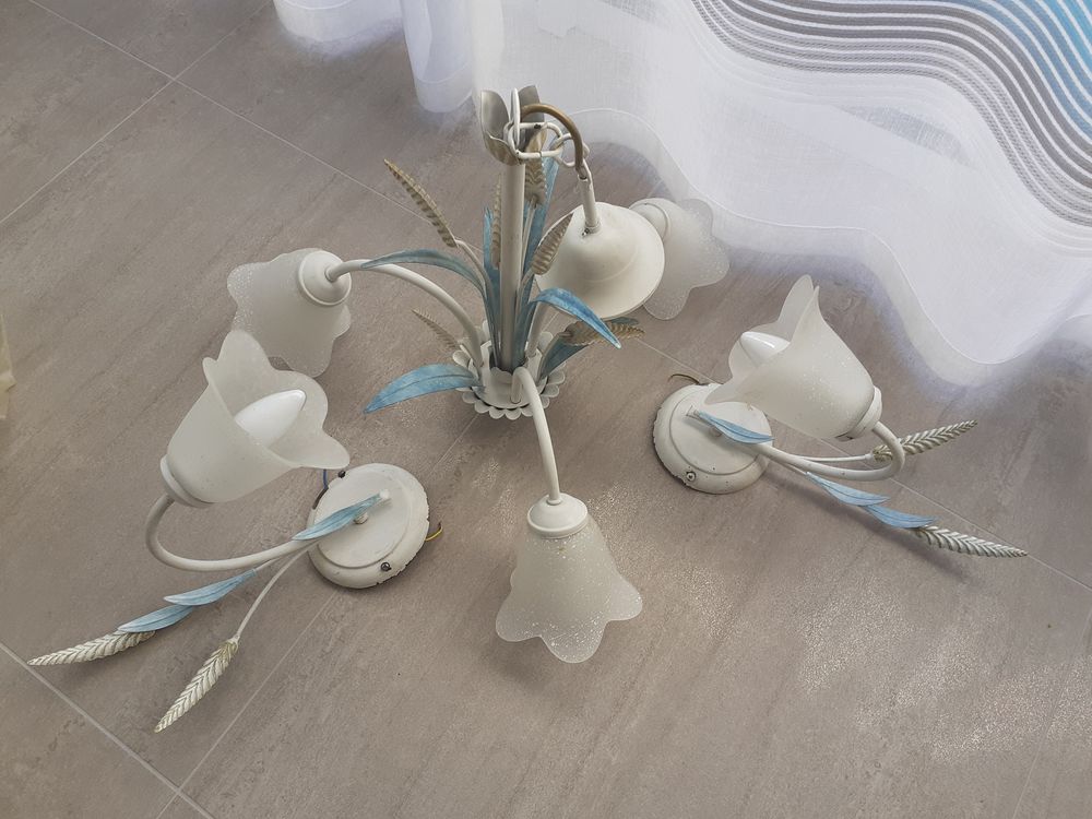 lustre et ses 2 appliques 30 Cherr� (72)
