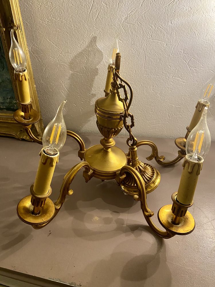 Lustre 5 branches Lucien Gau 550 Marseille-en-Beauvaisis (60)