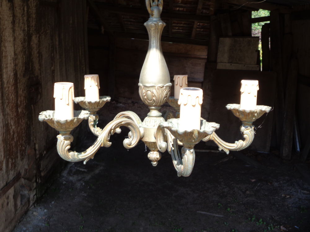 LUSTRE 5 BRNACHES EN LAITON 15 M�zos (40)