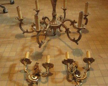 lustre bronze et appliques 300 Fleury-les-Aubrais (45)