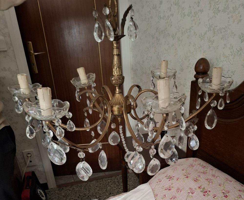 Lustre bronze � pampilles 75 Narbonne (11)