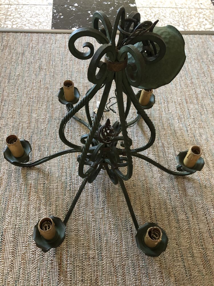 Lustre chandelier fer 6 ampoules 0 Grenoble (38)