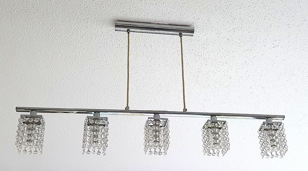 lustre chrom� 5 ampoules �quip�s en leds 40 Lattes (34)