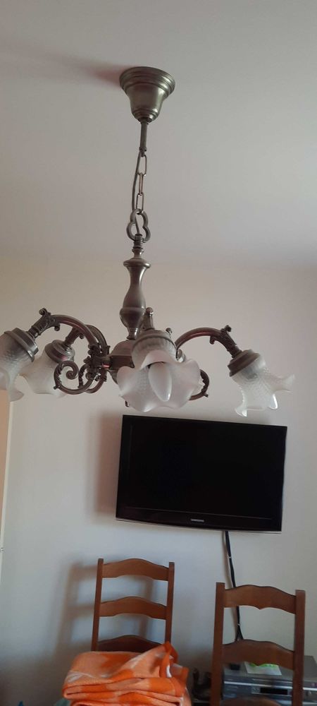 lustre �tain 5 lampes 80 Fontenay-Tr�signy (77)