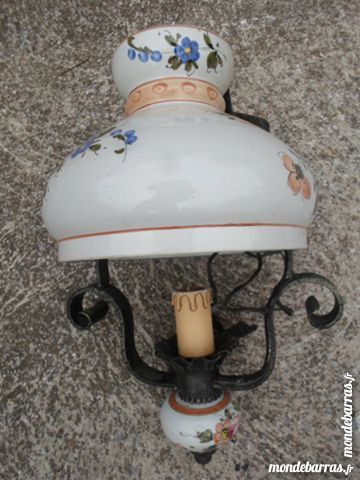 lustre fer forge et porcelaine 45 Am�lie-les-Bains-Palalda (66)