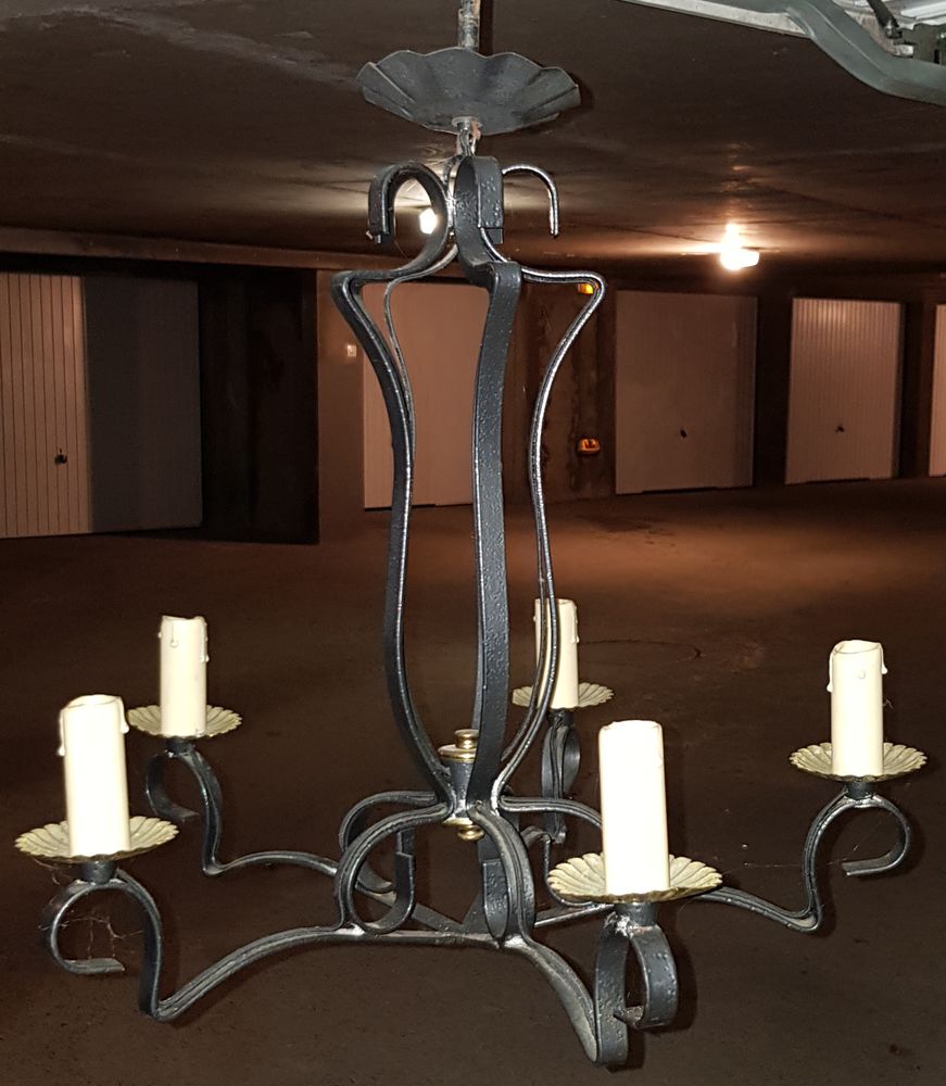 Lustre fer forg� 10 Passy (74)