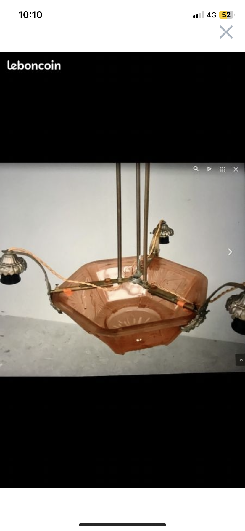 Lustre Muller sign� mod�le Art D�co 750 Amiens (80)