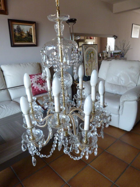 Lustre � pampilles en cristal de Boh�me 0 Gondreville (54)