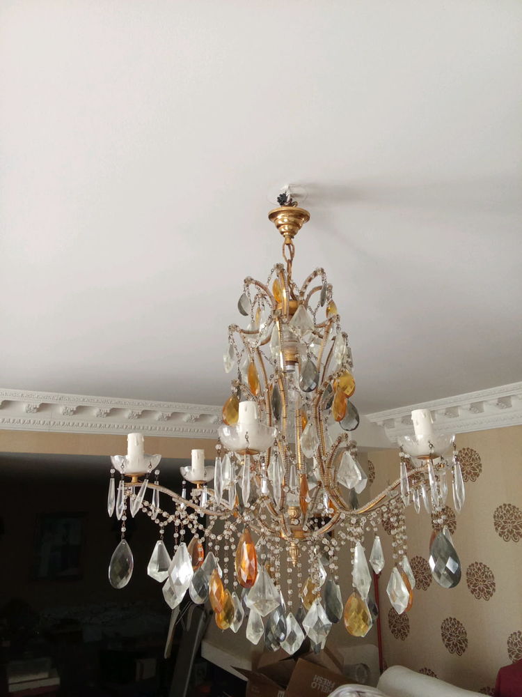 lustre pampilles 6 feux + 1 central 120 Saint-Dizier (52)