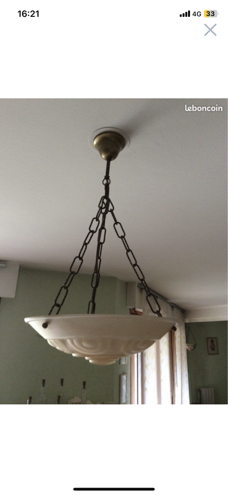 Lustre en p�te de verre 20 Amiens (80)