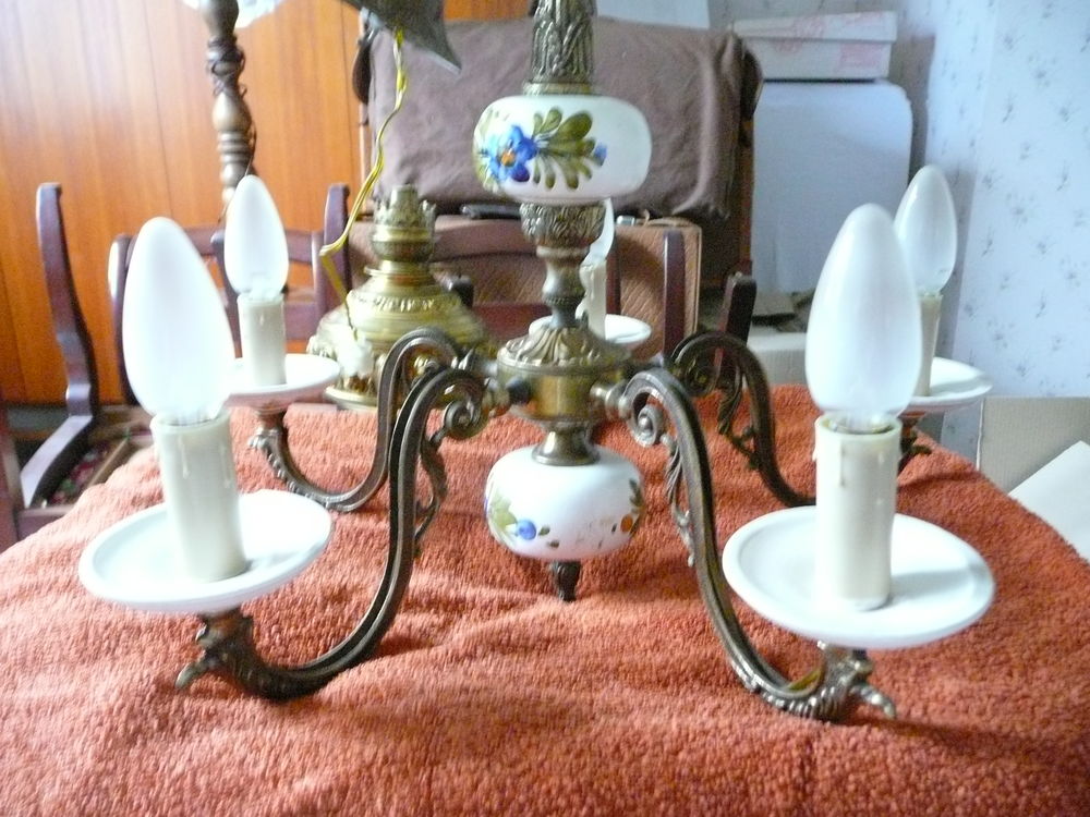 LUSTRE porcelaine laiton 0 Mont-de-Marsan (40)