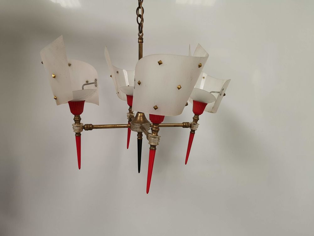 Lustre quatre branches 1950 139 Gu�c�lard (72)