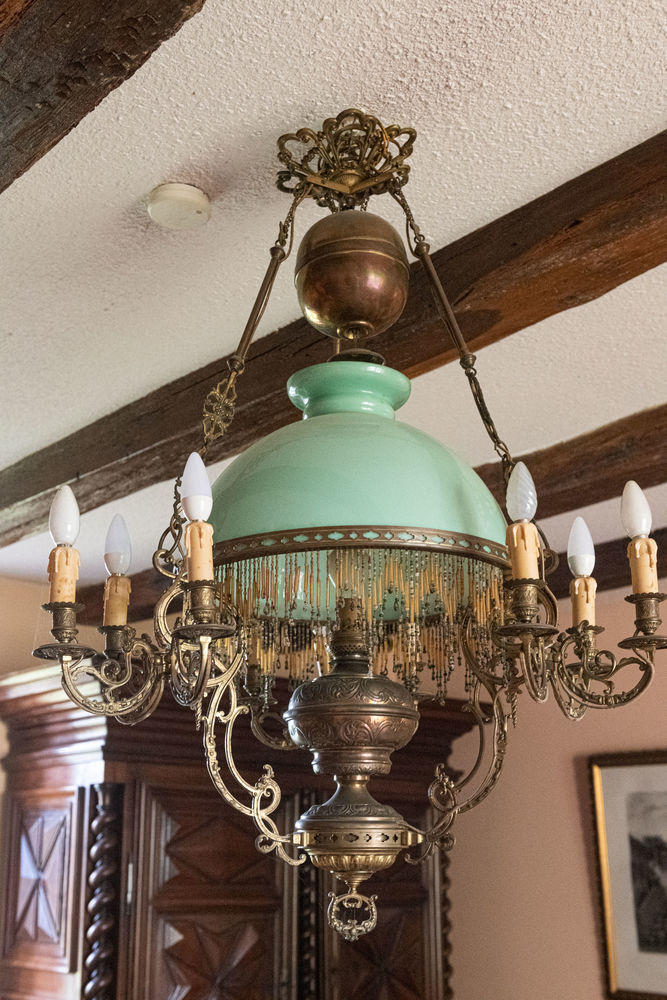 Lustre-Suspension � 3 branches avec opaline 250 Vouill� (79)