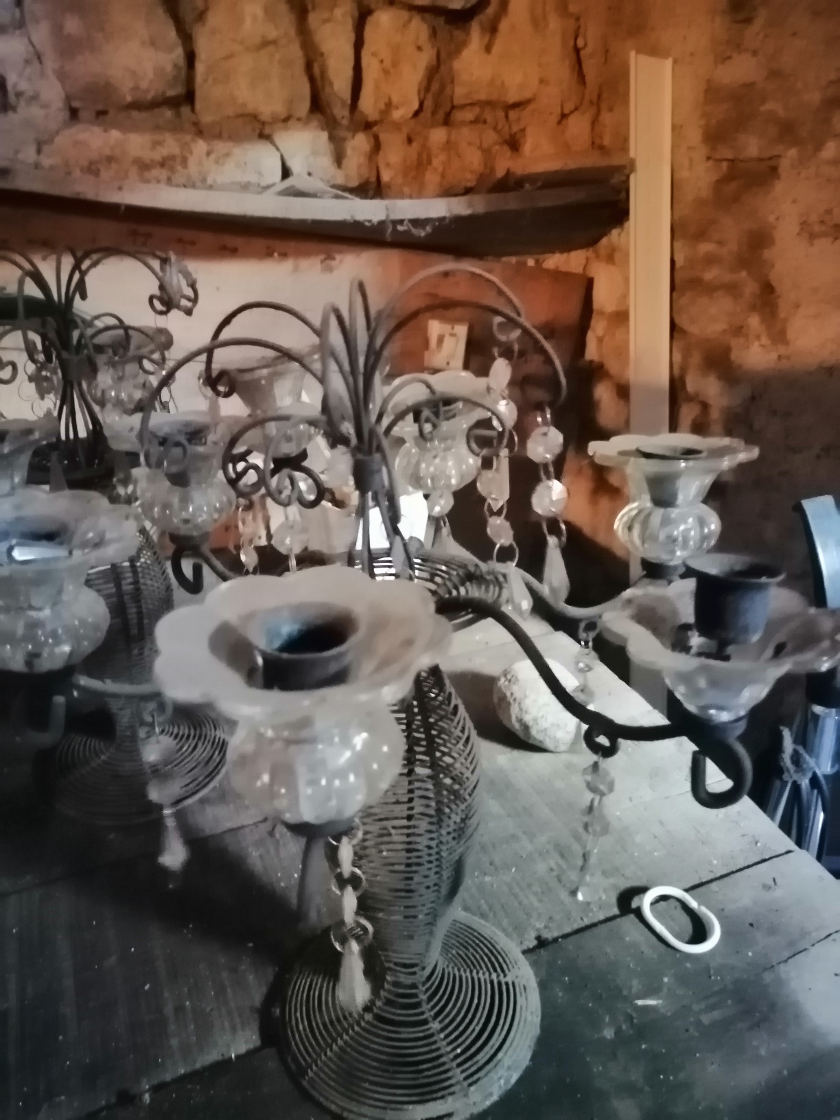 2 Lustre vintage . Porte bougie ancien 25 Chef-Boutonne (79)