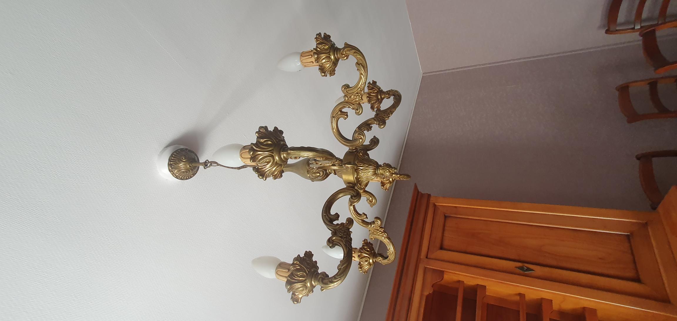 LOT DE 2 LUSTRES BRONZE 0 Lannoy (59)