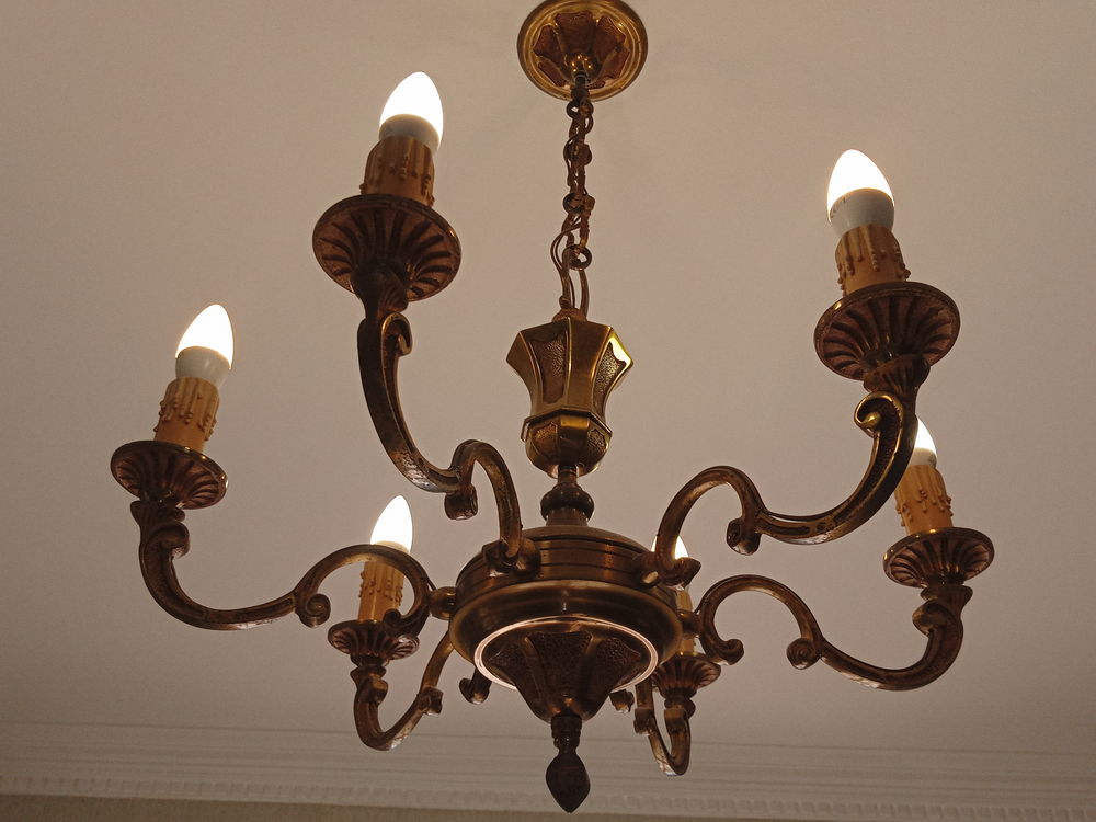 2 lustres Louis XV bronze massif 450 Martres-Tolosane (31)