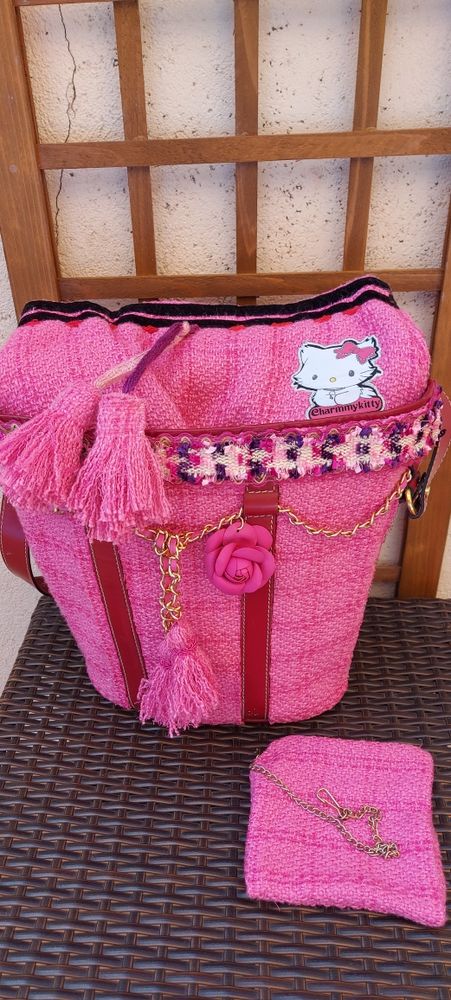 SAC LUXE cuir France LANCEL x Chane.l x Barbie style ReFashion r�actualis� Cr�ation unique fait main vintage 1 Beausoleil (06)