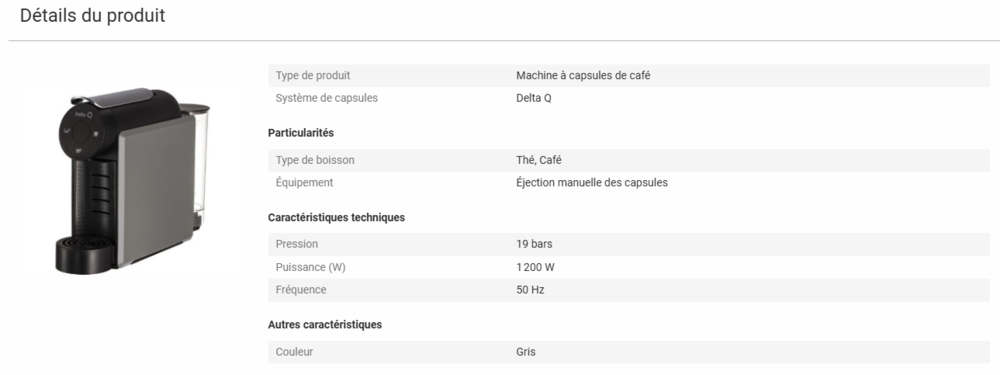 Machine � capsules de caf� de capsules Delta Q 35 Margny-l�s-Compi�gne (60)